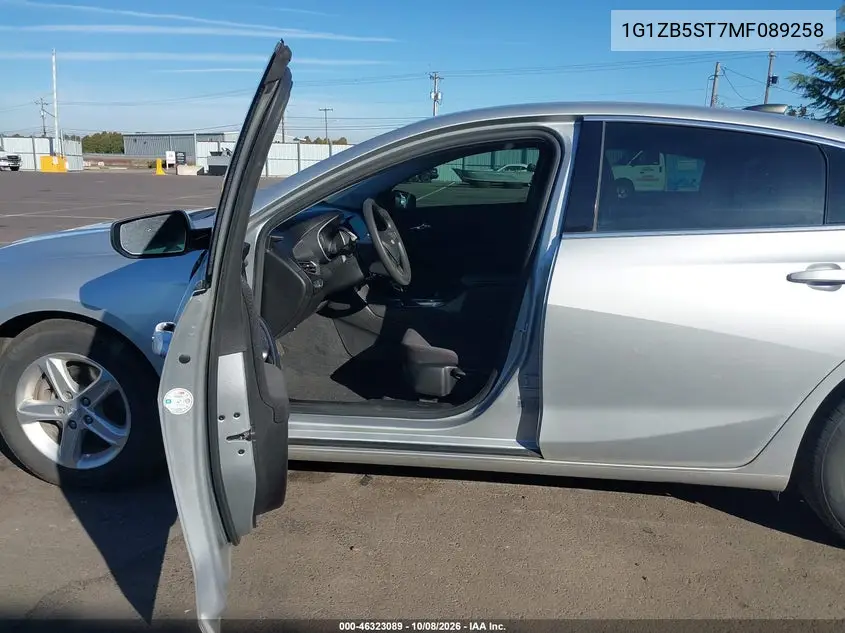 2021 CHEVROLET MALIBU VIN 1G1ZB5ST7MF089258 — фото 5