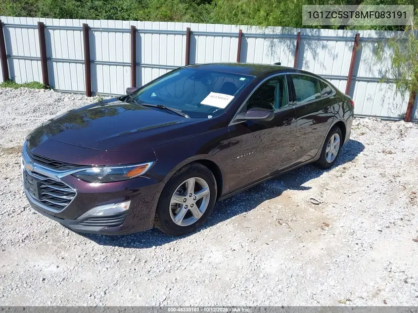 2021 CHEVROLET MALIBU VIN 1G1ZC5ST8MF083191 — фото 2