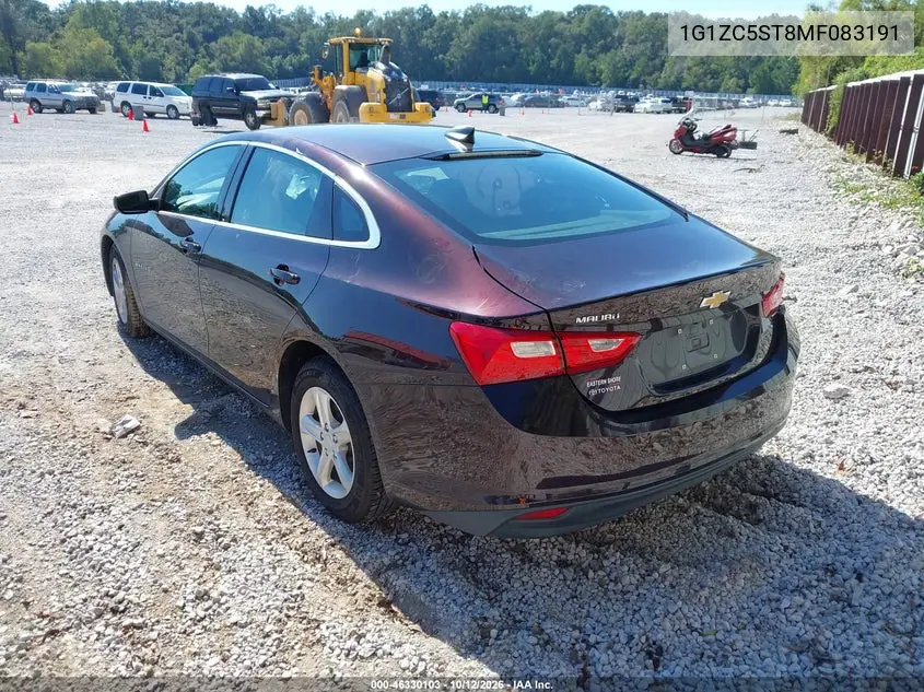 2021 CHEVROLET MALIBU VIN 1G1ZC5ST8MF083191 — фото 3