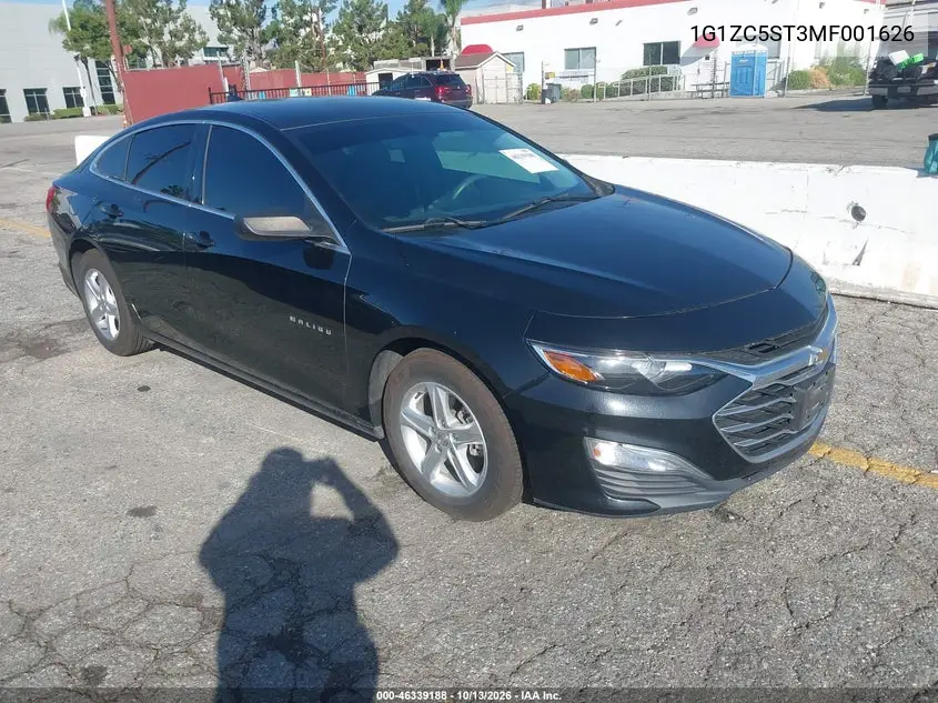 CHEVROLET MALIBU 2021, VIN 1G1ZC5ST3MF001626