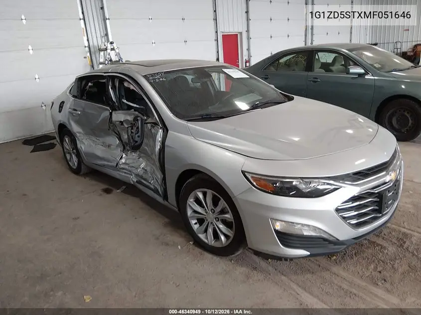 CHEVROLET MALIBU 2021, VIN 1G1ZD5STXMF051646
