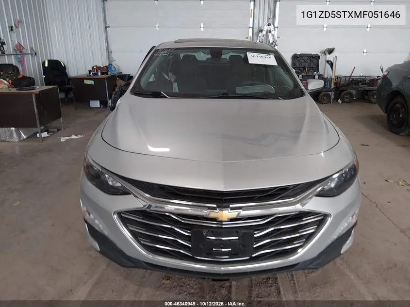 2021 CHEVROLET MALIBU VIN 1G1ZD5STXMF051646 — фото 12