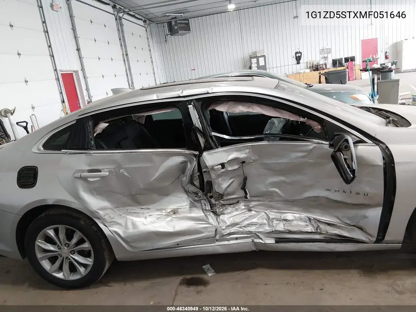 2021 CHEVROLET MALIBU VIN 1G1ZD5STXMF051646 — фото 13