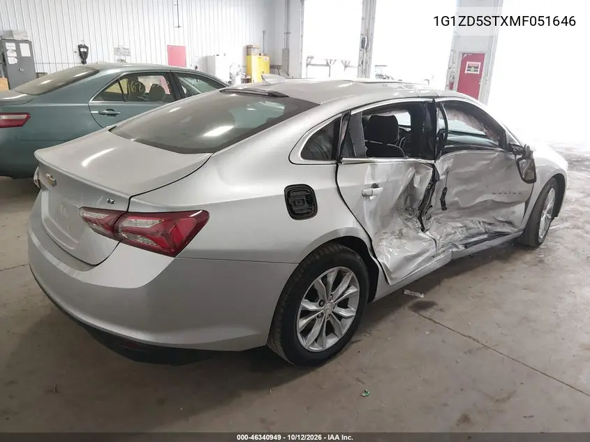 2021 CHEVROLET MALIBU VIN 1G1ZD5STXMF051646 — фото 4