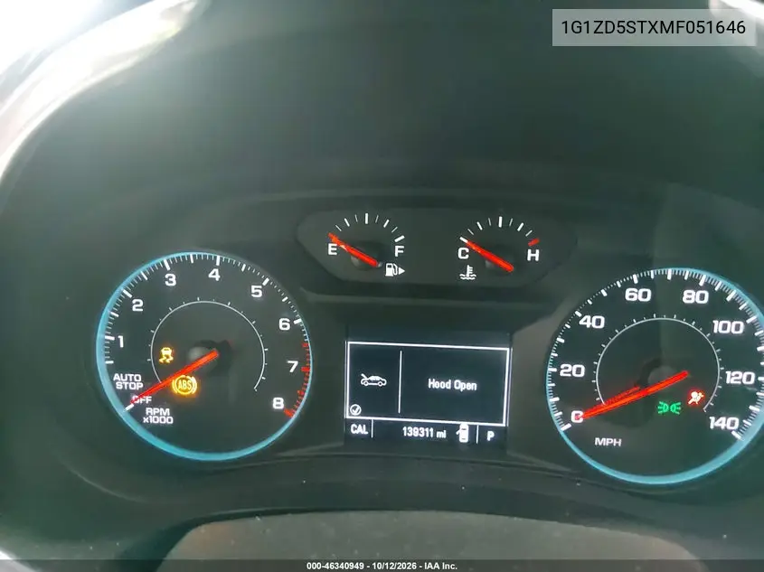 2021 CHEVROLET MALIBU VIN 1G1ZD5STXMF051646 — фото 7