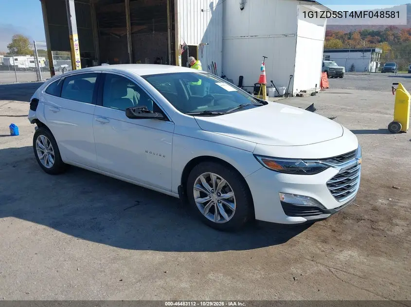 CHEVROLET MALIBU 2021, VIN 1G1ZD5ST4MF048581