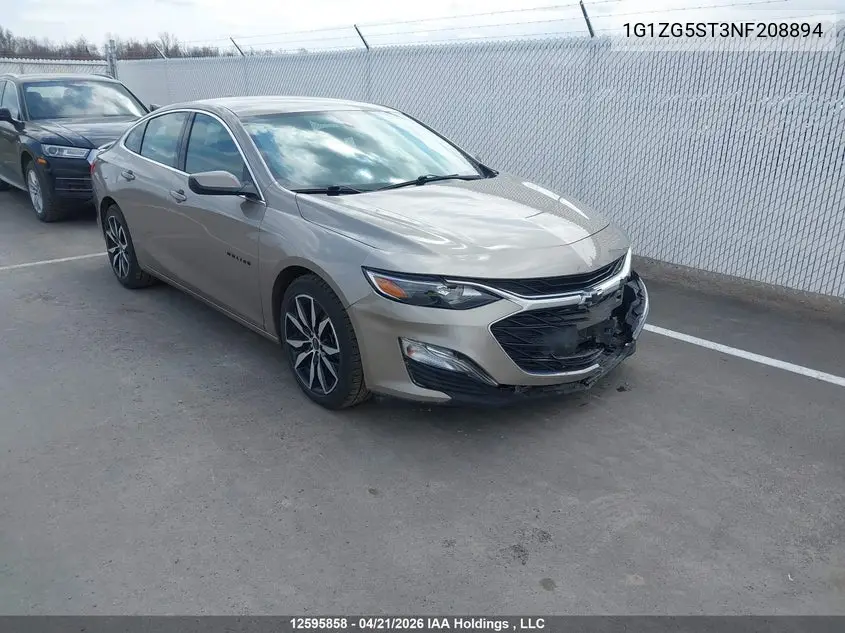 CHEVROLET MALIBU 2022, VIN 1G1ZG5ST3NF208894