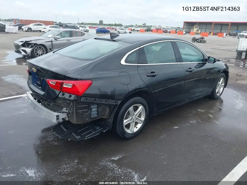 2022 CHEVROLET MALIBU VIN 1G1ZB5ST4NF214363 — фото 4