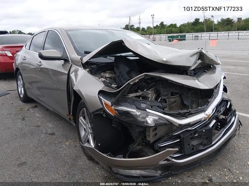 CHEVROLET MALIBU 2022, VIN 1G1ZD5STXNF177233