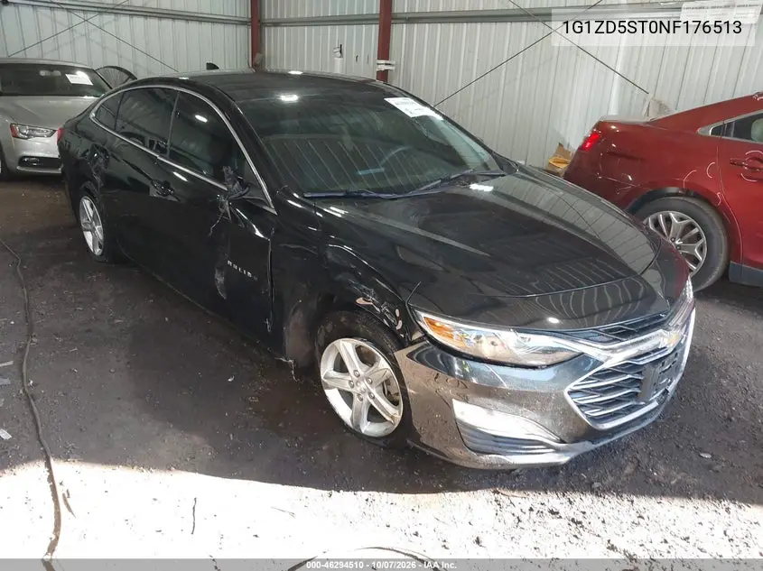 CHEVROLET MALIBU 2022, VIN 1G1ZD5ST0NF176513