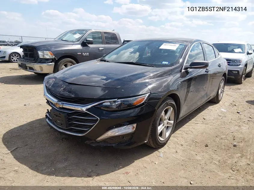 2022 CHEVROLET MALIBU VIN 1G1ZB5ST2NF214314 — фото 2