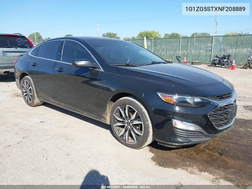 CHEVROLET MALIBU 2022, VIN 1G1ZG5STXNF208889