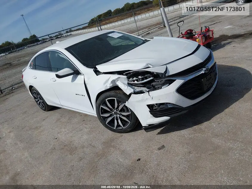 CHEVROLET MALIBU 2022, VIN 1G1ZG5ST2NF173801