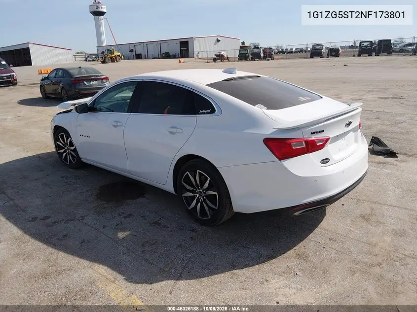 2022 CHEVROLET MALIBU VIN 1G1ZG5ST2NF173801 — фото 3