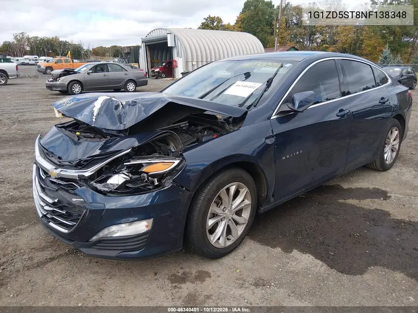 2022 CHEVROLET MALIBU VIN 1G1ZD5ST8NF138348 — фото 2
