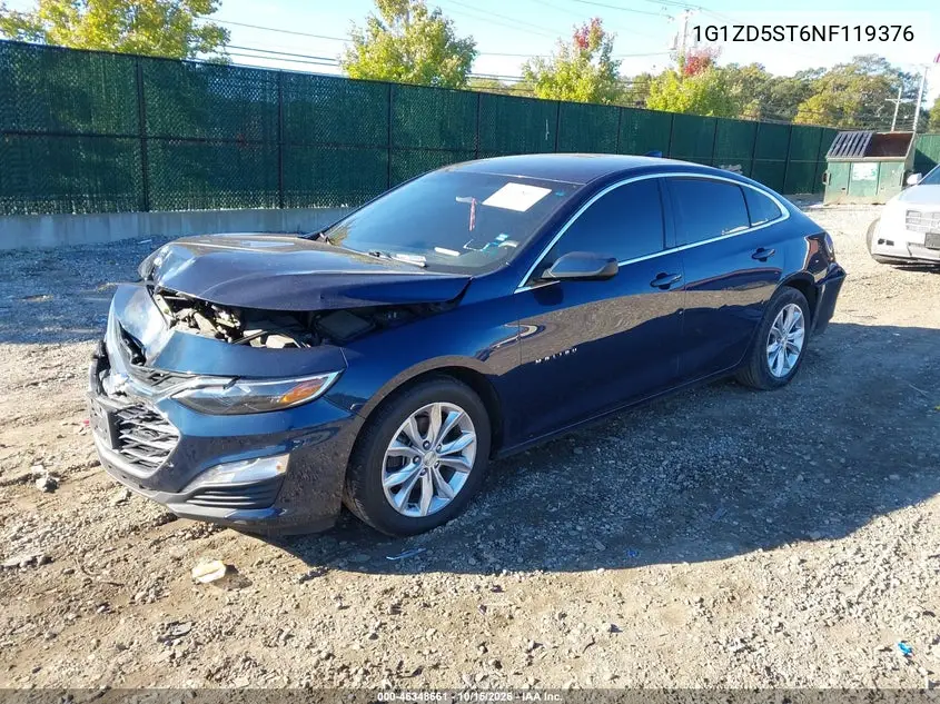 2022 CHEVROLET MALIBU VIN 1G1ZD5ST6NF119376 — фото 2