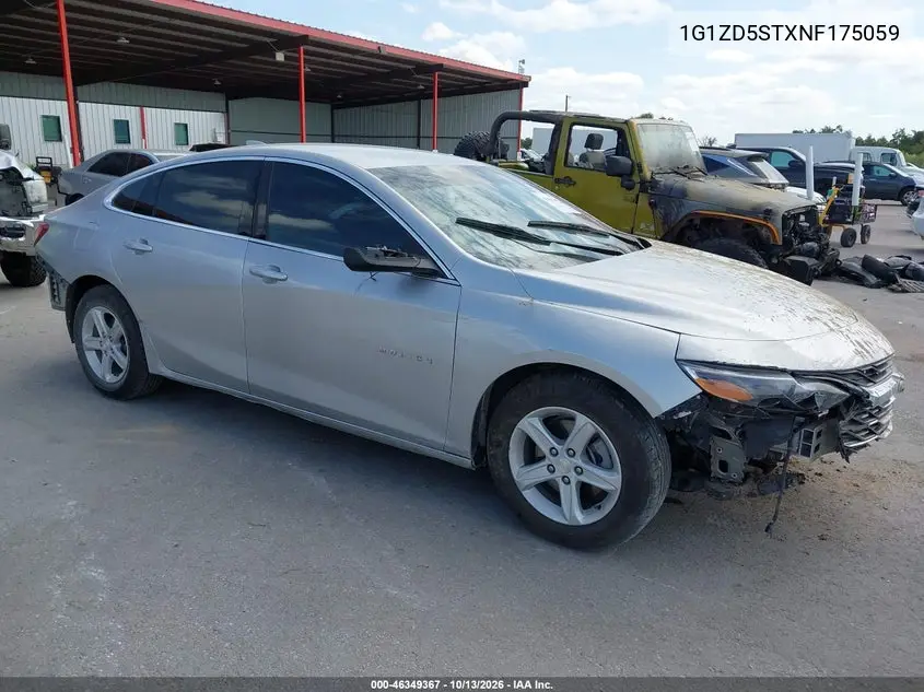 CHEVROLET MALIBU 2022, VIN 1G1ZD5STXNF175059
