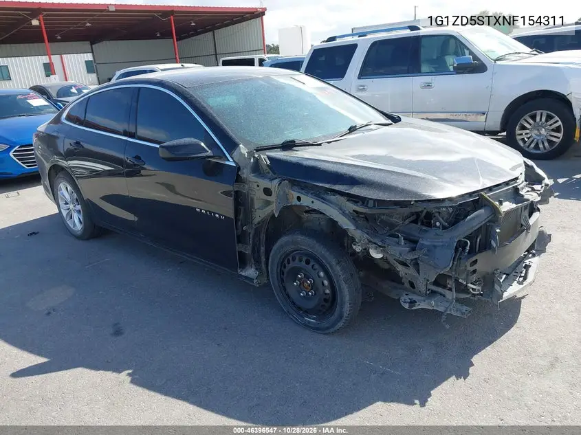 CHEVROLET MALIBU 2022, VIN 1G1ZD5STXNF154311
