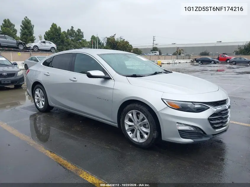 CHEVROLET MALIBU 2022, VIN 1G1ZD5ST6NF174216