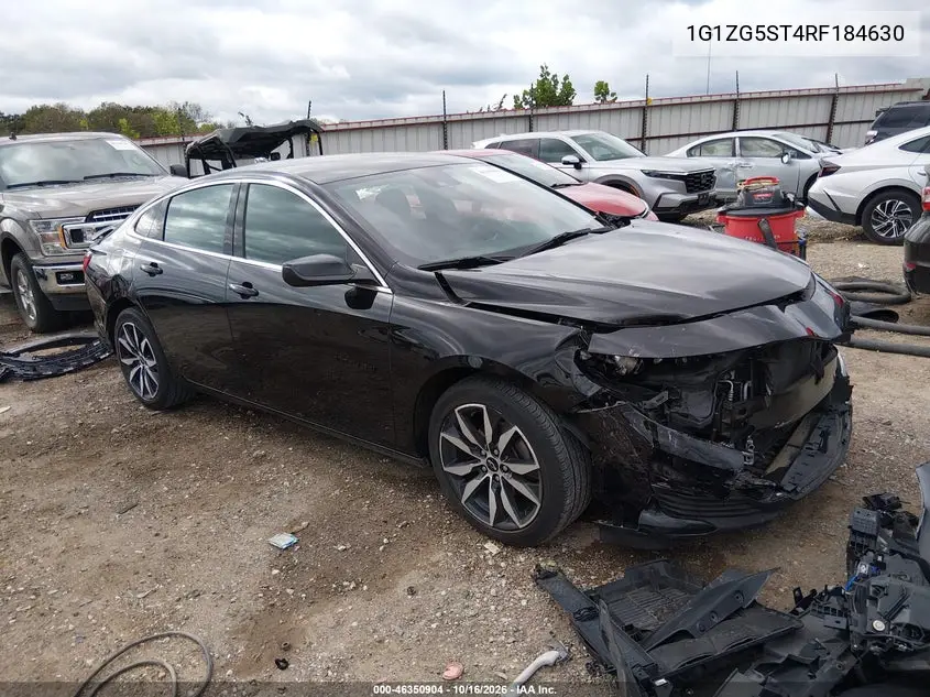 CHEVROLET MALIBU 2024, VIN 1G1ZG5ST4RF184630