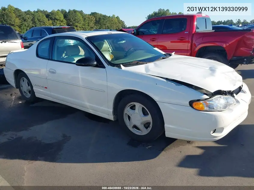 CHEVROLET MONTE CARLO 2003, VIN 2G1WX12K139330999