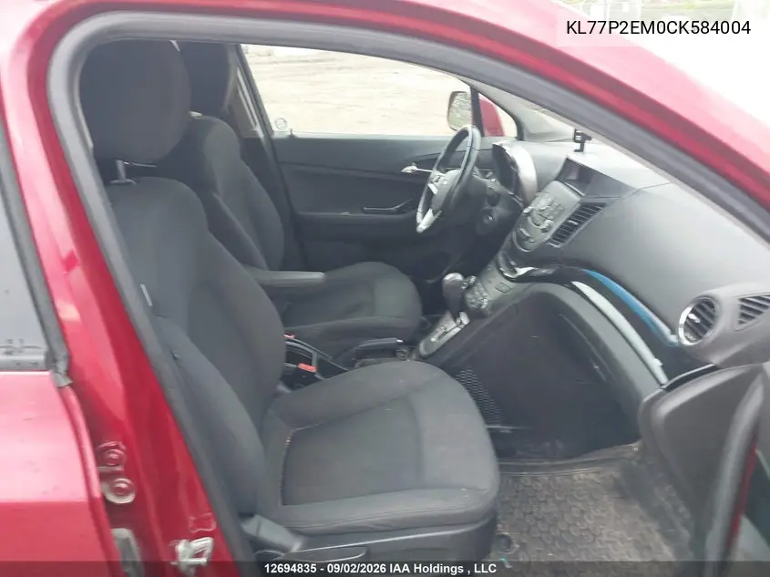 2012 CHEVROLET ORLANDO VIN KL77P2EM0CK584004 — фото 5