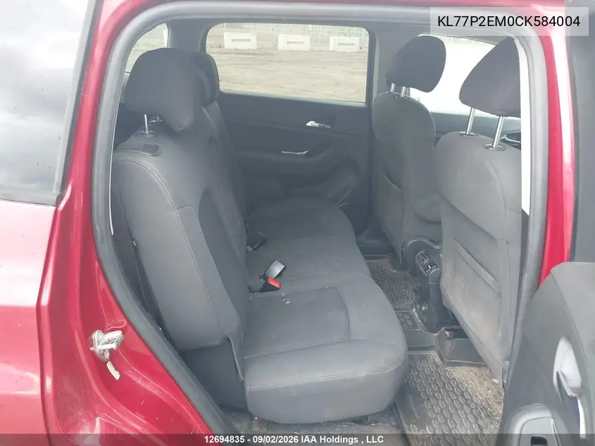 2012 CHEVROLET ORLANDO VIN KL77P2EM0CK584004 — фото 8