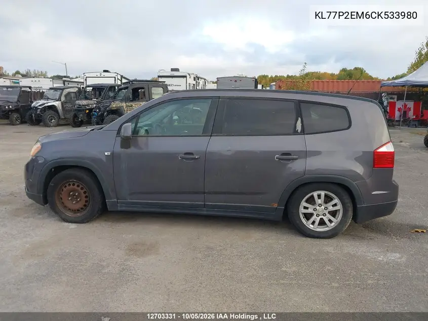 2012 CHEVROLET ORLANDO VIN KL77P2EM6CK533980 — фото 14