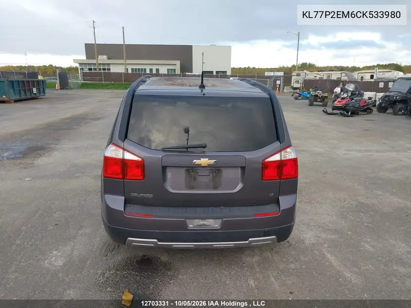 2012 CHEVROLET ORLANDO VIN KL77P2EM6CK533980 — фото 16