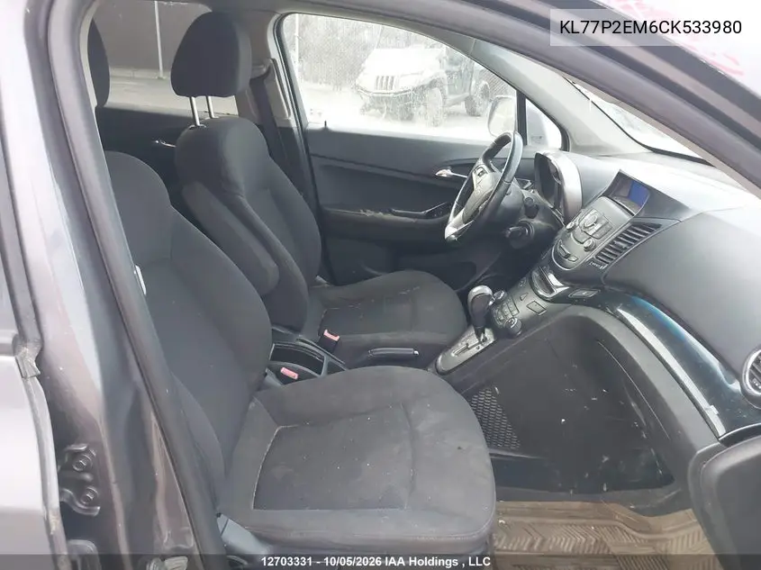 2012 CHEVROLET ORLANDO VIN KL77P2EM6CK533980 — фото 5