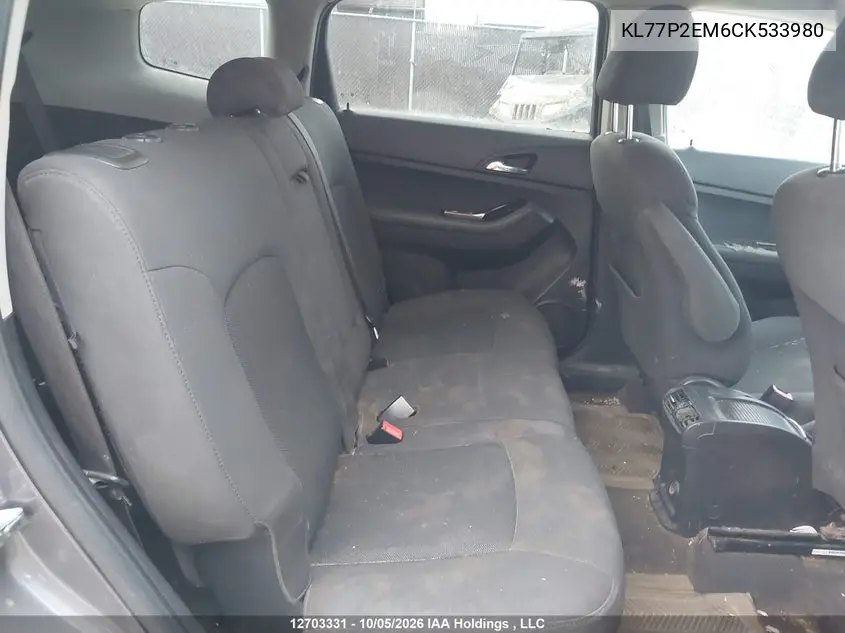 2012 CHEVROLET ORLANDO VIN KL77P2EM6CK533980 — фото 8