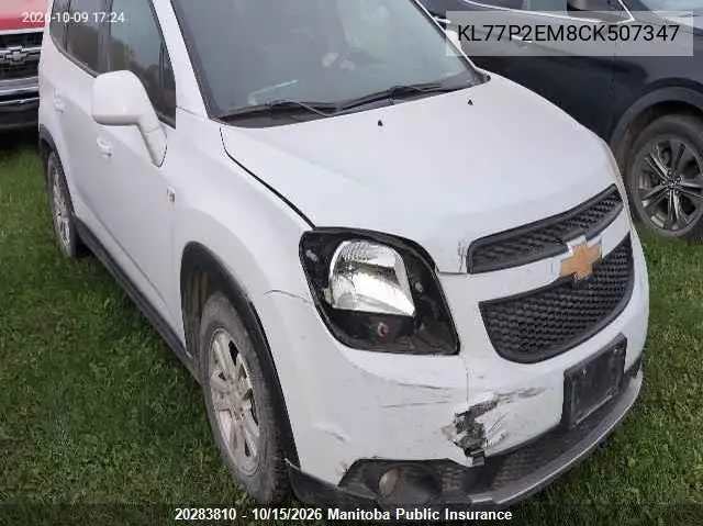 CHEVROLET ORLANDO 2012, VIN KL77P2EM8CK507347