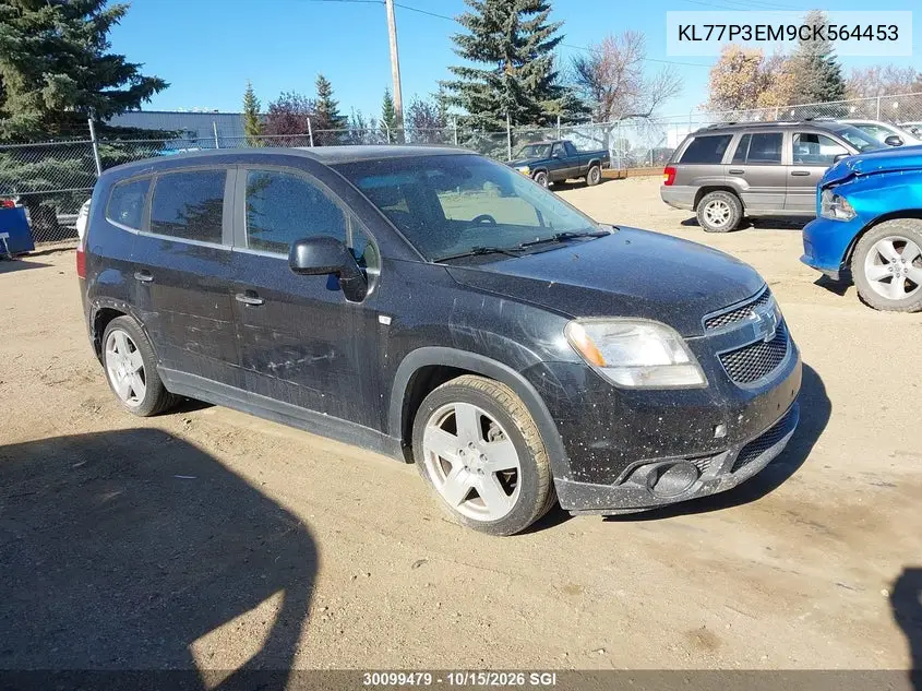 CHEVROLET ORLANDO 2012, VIN KL77P3EM9CK564453