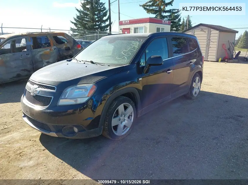 2012 CHEVROLET ORLANDO VIN KL77P3EM9CK564453 — фото 2