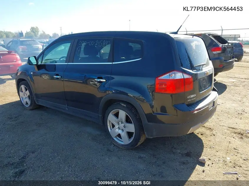 2012 CHEVROLET ORLANDO VIN KL77P3EM9CK564453 — фото 3