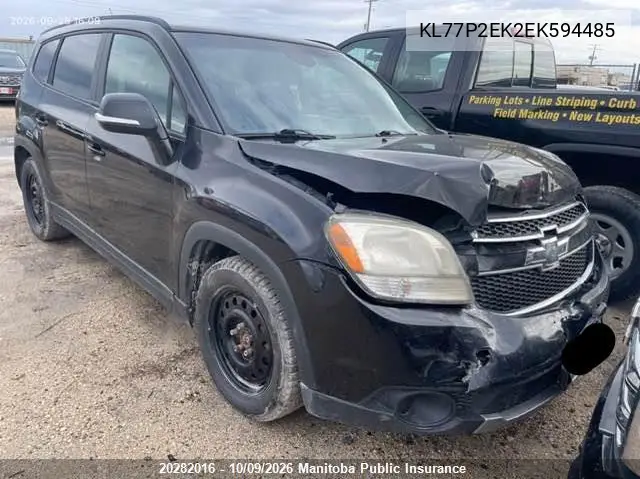 CHEVROLET ORLANDO 2014, VIN KL77P2EK2EK594485
