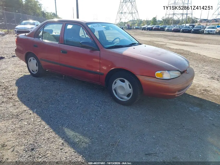 CHEVROLET PRIZM 2001, VIN 1Y1SK52861Z414251