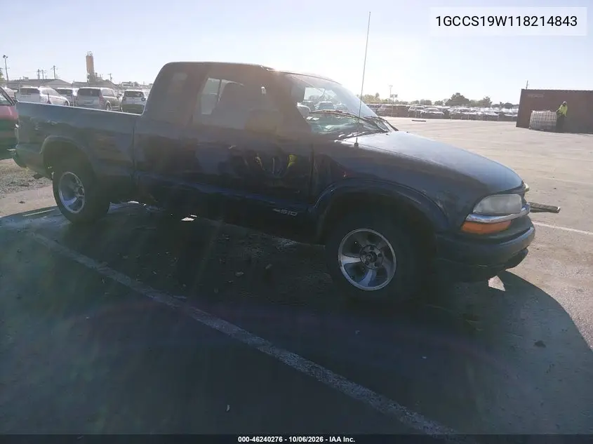 CHEVROLET S-10 PICKUP 2001, VIN 1GCCS19W118214843