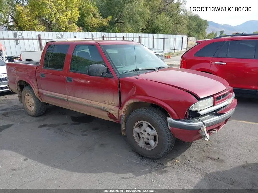 CHEVROLET S-10 PICKUP 2001, VIN 1GCDT13W61K180430