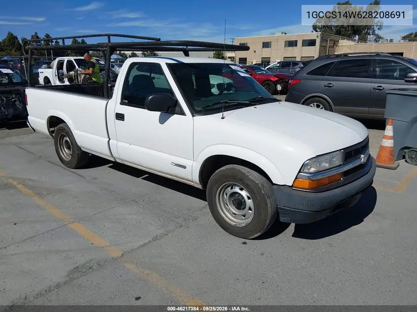 CHEVROLET S-10 PICKUP 2002, VIN 1GCCS14W628208691