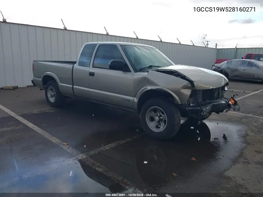 CHEVROLET S-10 PICKUP 2002, VIN 1GCCS19W528160271