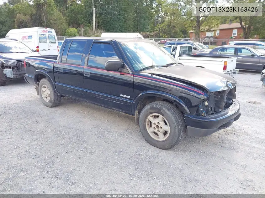 CHEVROLET S-10 PICKUP 2003, VIN 1GCDT13X23K163426