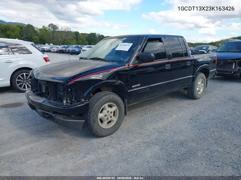 2003 CHEVROLET S-10 PICKUP VIN 1GCDT13X23K163426 — фото 2