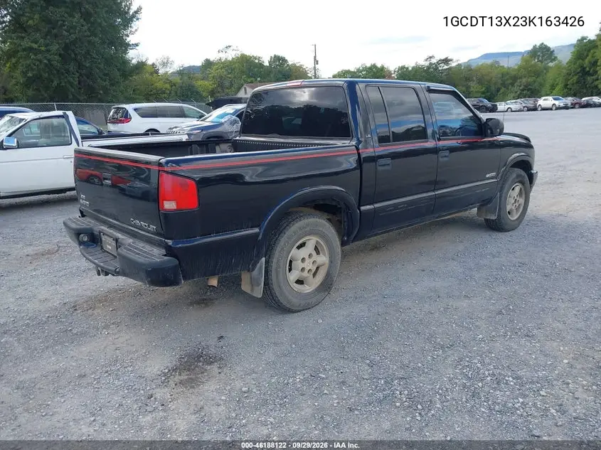 2003 CHEVROLET S-10 PICKUP VIN 1GCDT13X23K163426 — фото 4