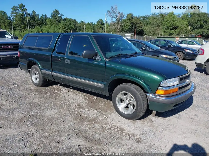 CHEVROLET S-10 PICKUP 2003, VIN 1GCCS19H838198287