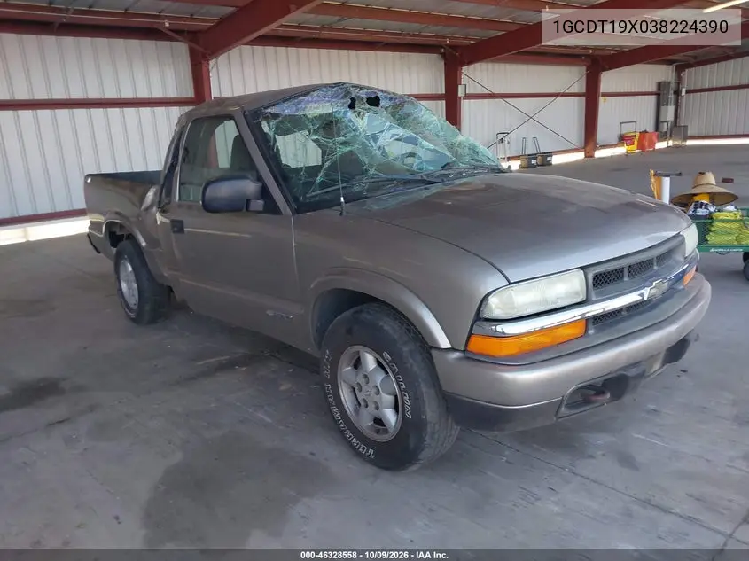 CHEVROLET S-10 PICKUP 2003, VIN 1GCDT19X038224390