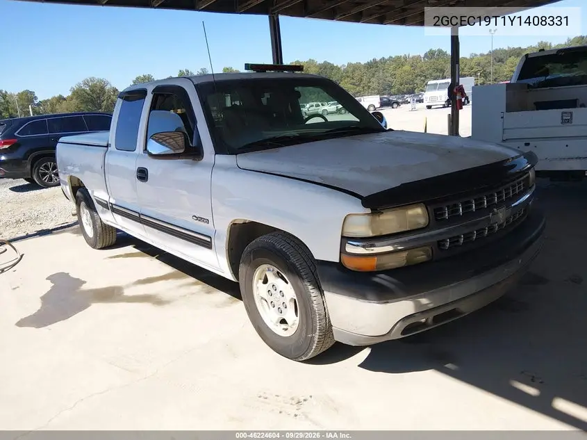 CHEVROLET SILVERADO 2000, VIN 2GCEC19T1Y1408331
