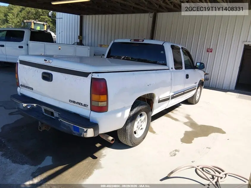 2000 CHEVROLET SILVERADO VIN 2GCEC19T1Y1408331 — фото 4