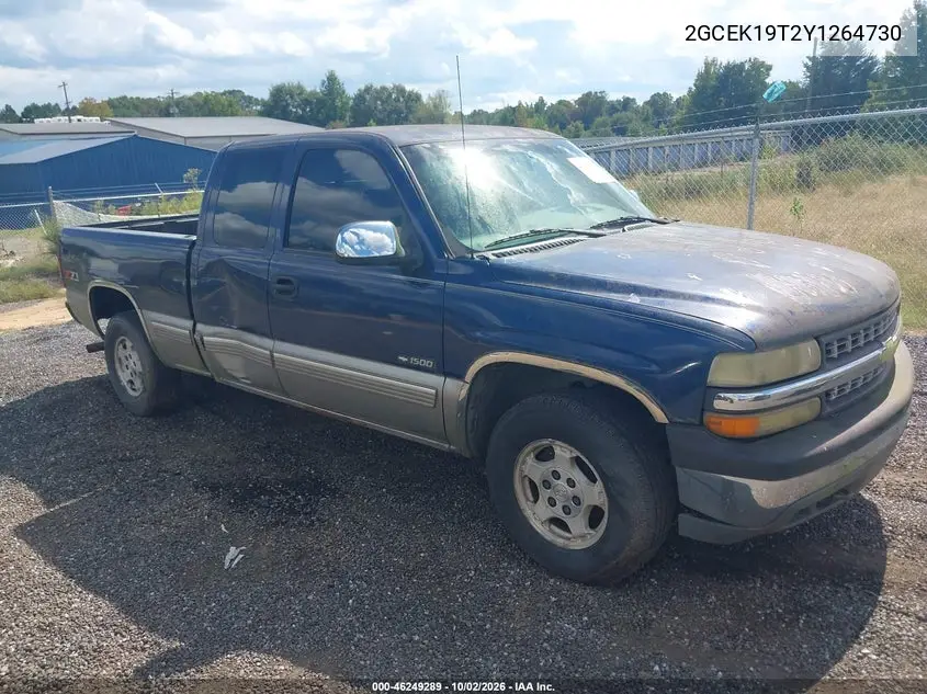 CHEVROLET SILVERADO 2000, VIN 2GCEK19T2Y1264730