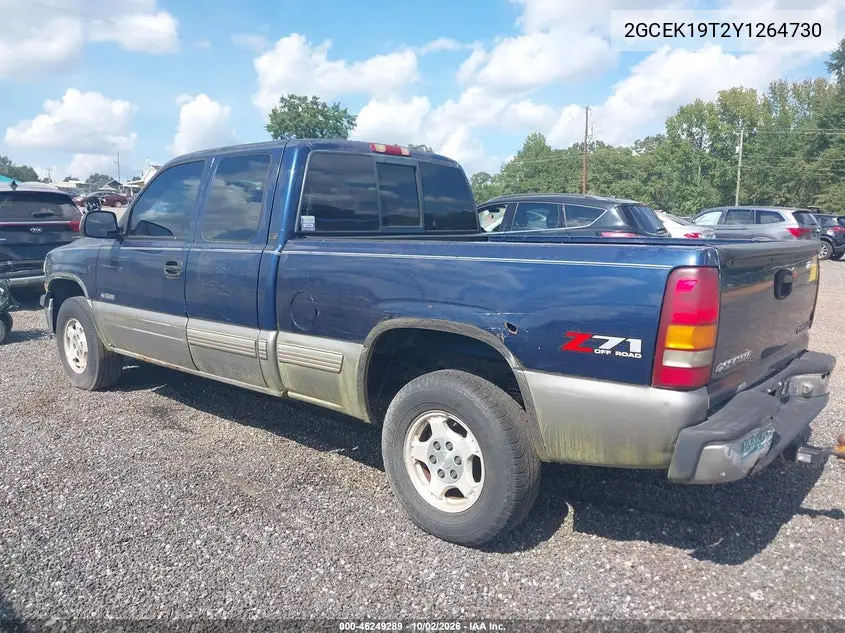 2000 CHEVROLET SILVERADO VIN 2GCEK19T2Y1264730 — фото 3